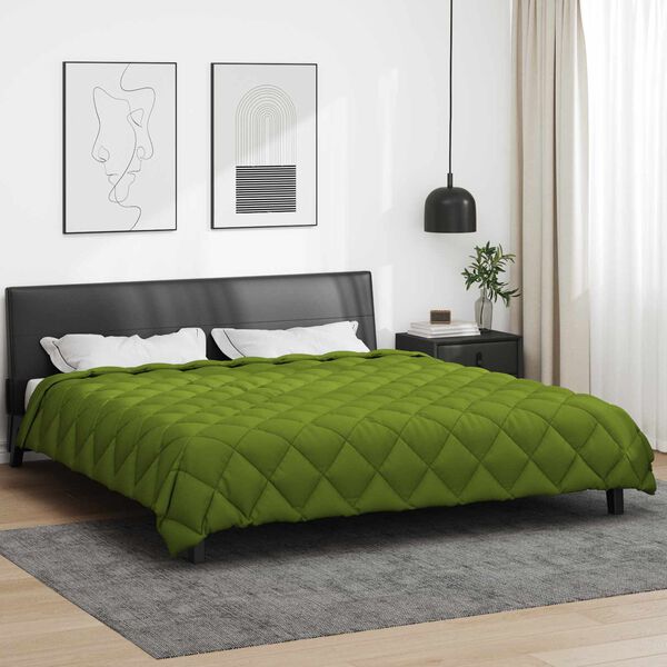 vidaXL Winter Duvet Green 240 x 200 cm Microfiber