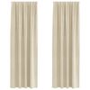 vidaXL Blackout Curtains 2 pcs Cream 140 x 245 cm Velvet