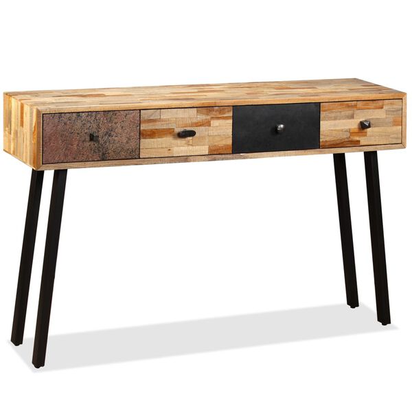 vidaXL Console Table Solid Reclaimed Teak 120x30x76 cm
