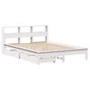 vidaXL Bookcase Bed without Mattress White 135x190 cm Double Solid Wood Pine