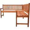 vidaXL Garden Corner Bench 150 cm Solid Acacia Wood