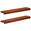 vidaXL Window Sills 2 pcs Brown 80x 20 x 2 cm Solid Beech Wood
