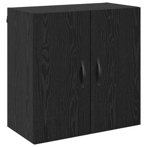 vidaXL Wall-Mounted Cabinet Black Oak 60 x 31 x 60 cm Engineered Wood