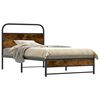 vidaXL Bed Frame Without Mattress 100x190 cm Smoked Oak Engineered Wood