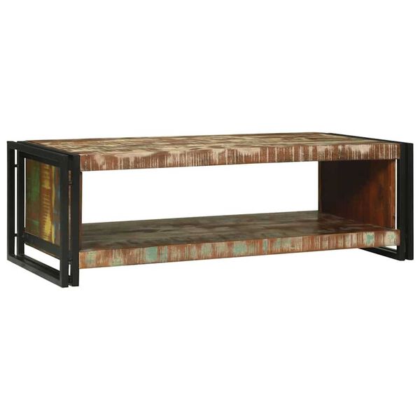 vidaXL Coffee Table Multicolour 120 x 50 x 38 cm Solid Reclaim Wood