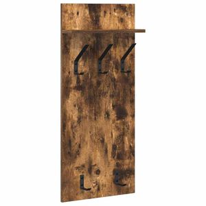 vidaXL Wall-Mounted Coat Rack Wall-Mounted Smoked Oak 40 x 10 x 90 cm