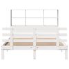 vidaXL Bookcase Bed without Mattress White 140x200cm Solid Wood Pine