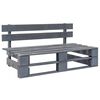 vidaXL Pallet Bench | Grey | Impregnated pinewood | Medium | Durable