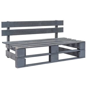 vidaXL Pallet Bench | Grey | Impregnated pinewood | Medium | Durable
