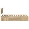 vidaXL Bed Frame with Headboard Sonoma Oak 80 x 200 cm Engineered Wood