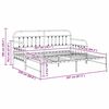 vidaXL Daybed Frame with Headboard White 107 x 203 cm Steel