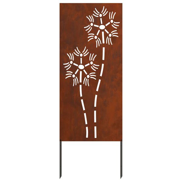vidaXL Garden Privacy Screen Rusty 50 x 140 cm Weathering Steel