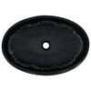 vidaXL Countertop Basin Black Oval 59x40x15 cm Ceramic