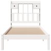 vidaXL Bookcase Bed without Mattress White 75x190 cm Small Single Solid Wood Pine