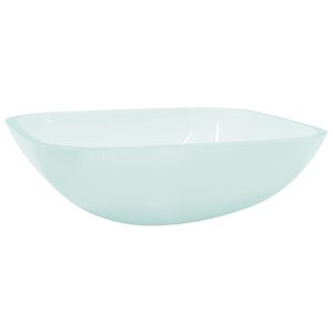 vidaXL Basin Glass 42x42x14 cm Frosted