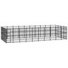 vidaXL Outdoor Dog Kennel Steel 36,86 m&sup2;