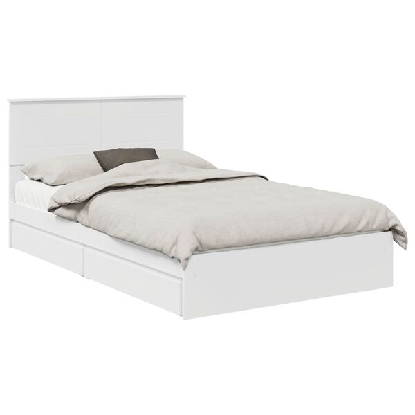 vidaXL Storage Bed with Headboard White 120 x 200 cm Engineered Wood