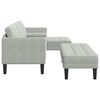 vidaXL Sofa Set with Cushion 2 pcs Light Grey Polyester