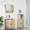 vidaXL Bathroom Furniture Set 3 pcs Sonoma Oak Engineered wood & Metal