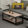 Homemania Coffee Table Lesa 102x45x40cm Black and Walnut