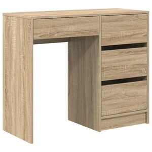 vidaXL Desk with Drawer Sonoma Oak 90 x 37.5 x 75 cm Engineered Wood
