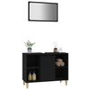 vidaXL 2 Piece Bathroom Furniture Set Black Engineered Wood