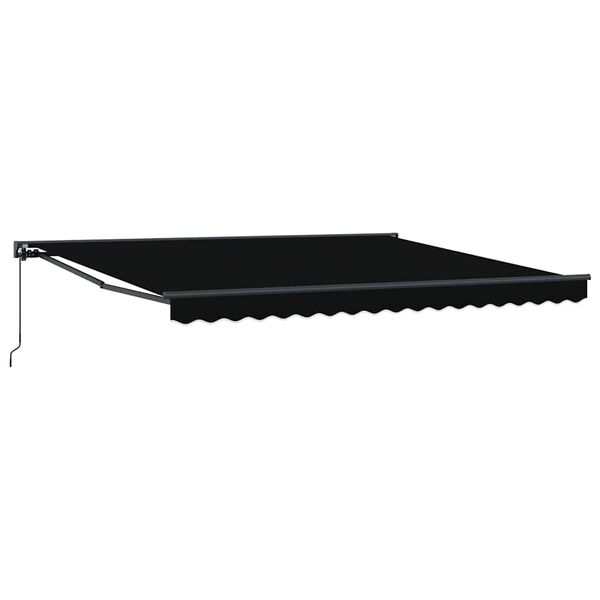 vidaXL Retractable Awning Black 400 x 300 cm Polyester and Metal