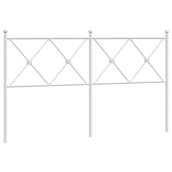 vidaXL Metal Replace Headboard White 150cm