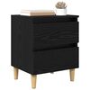 vidaXL Bed Cabinets 2 pcs Black Oak 40 x 35 x 50 cm Engineered Wood