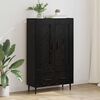 vidaXL Highboard Black Oak 69.5 x 31 x 115 cm Engineered Wood