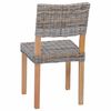 vidaXL Dining Chair 2 pcs Kubu Grey 46 x 55 x 84 cm Kubu Rattan