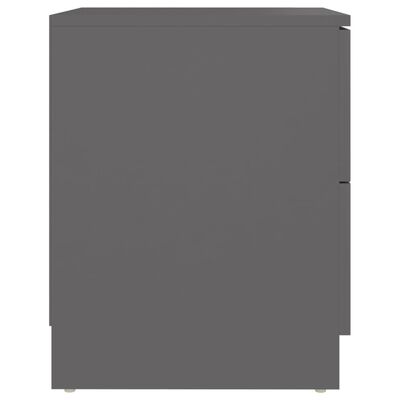 vidaXL Bedside Cabinet Grey 40x40x50 cm Chipboard