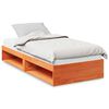 vidaXL Day Bed with Mattress Wax Brown 90x200 cm Solid Wood Pine