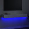 vidaXL TV Cabinet with LED Lights High Gloss White 120x35x15.5 cm