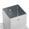vidaXL Post Bases Square 4 pcs Silver 101x101 mm Galvanised Steel