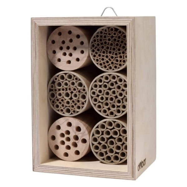 LUXUS-INSEKTENHOTELS Bee House with Paper Sleeves and Holes