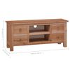 vidaXL TV Cabinet 100x30x45 cm Solid Mahogany Wood