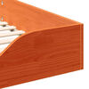 vidaXL Bed Frame Wax Brown 90 x 220 cm Solid Pine Wood