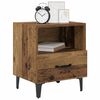 vidaXL Bedside Cabinet with Drawer 2 pcs Old wood 40 x 35 x 47.5 cm