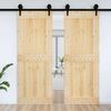 vidaXL Door NARVIK Natural 85 x 210 cm Solid Pine Wood