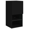 vidaXL 7 Piece TV Wall Units with LED Black Engineered Wood