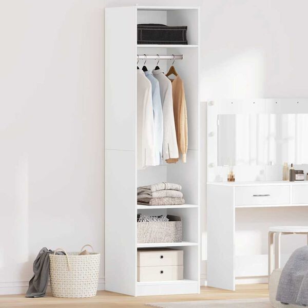 vidaXL Wardrobe White 50x50x200 cm Engineered Wood