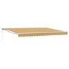 vidaXL Manual Retractable Awning Yellow, Grey and White 4 x 3.5 m