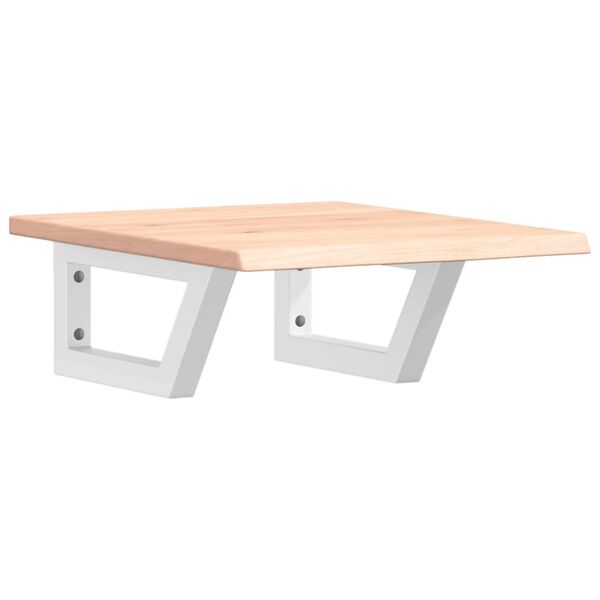 vidaXL Basin Shelf Wall Mounted Steel and Solid Wood Oak