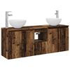 vidaXL Bathroom Cabinet Set 3 pcs Old Wood 49.5 x 35 x 63 cm