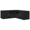 vidaXL Corner Cabinet Black 200x40x45 cm Engineered Wood