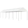 vidaXL Gazebo with Roof White 11.15x2.28x2.69 m Polyethylene