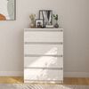 vidaXL Side Cabinet White 60x36x84 cm Solid Pinewood