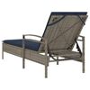 vidaXL | Sun Lounger | Reclining Grey 63 x 200 x 81 cm Poly rattan