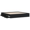 vidaXL Bed Frame with Drawers without Mattress Black 160x200 cm